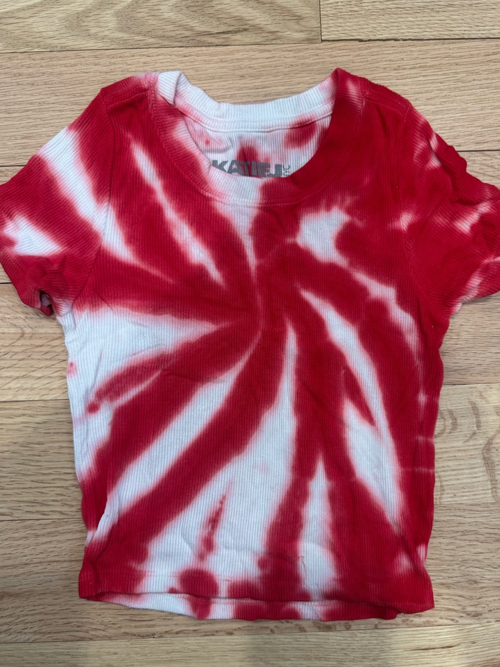 Katie J NYC Livi Top - Tie Dye Red and White